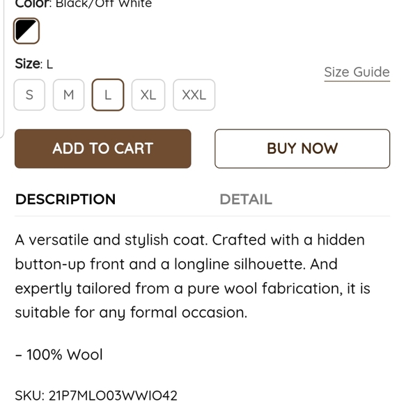 NWT Single Breasted Wool-Cashmere Overcoat (Grey) - Gentle Herd - Picture 8 of 16